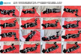 乳胶填充物头套驷马捆绑全程严厉玩耍。动来动去的乳胶肉块+动听呻吟+高跟挣扎