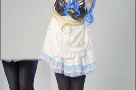 【啵啵贝pro】【垫脚器】甘雨女仆COS 厚黑丝08学妹 吊缚强制垫脚 持续强制高潮