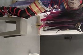 海瑟音cos捆绑，尝试只用一张凳子为支点驷马
