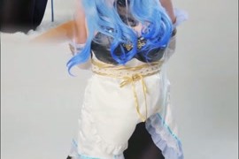 啵啵贝pro 甘雨女仆COS 厚黑丝学妹 无内吊缚强制高潮 后附猜档位挑战