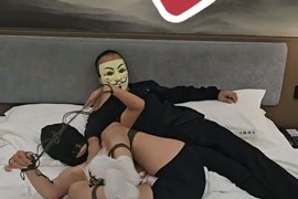 捆绑训练柔软度，两种软体瑜伽姿势捆绑，将她彻底调教成玩物！