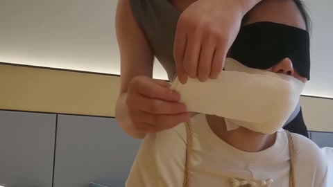 紧缚 江南小M 严密堵嘴 口罩围巾 多重 蒙面 第1张