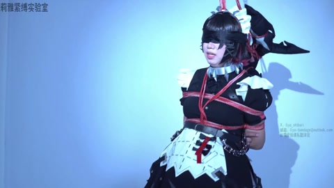 圆鲨鲨可爱捏~鲨鱼被人拿捏就应该吊起来  绳匠的委托 cosplay黑丝紧缚啵啵贝吊缚蒙眼胶带封嘴 第4张