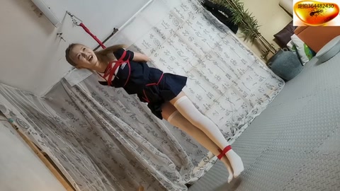 K美少女之小苒的快乐绳模生活（上部）19岁空乘在读绳模、龟甲紧缚+股绳勒阴+最大极限的脚尖颠地+四马... 第4张