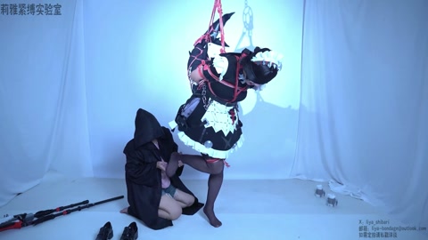圆鲨鲨可爱捏~鲨鱼被人拿捏就应该吊起来  绳匠的委托 cosplay黑丝紧缚啵啵贝吊缚蒙眼胶带封嘴 第6张
