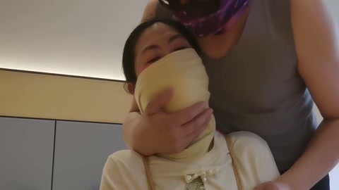 紧缚 江南小M 严密堵嘴 口罩围巾 多重 蒙面 第6张