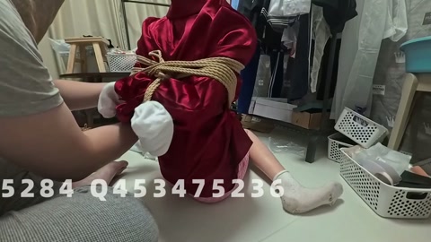 侧面视角 v型 上二下三后手缚做法 第7张
