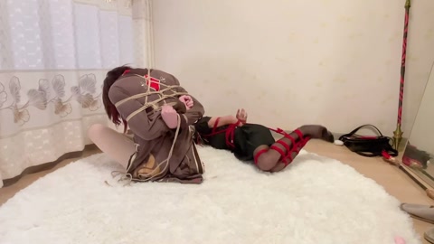 双人m一起被捆绑，比谁先挣脱出来，先挣脱的那个可以随意玩弄另一个（下部） 第7张