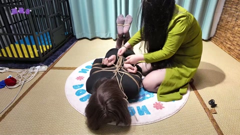 伪娘小姐姐绳缚直播vlog 第二弹 驷马、口球堵嘴、玩弄、捆绑 、捆起来直播展示玩弄 第8张