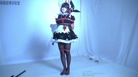 圆鲨鲨可爱捏~鲨鱼被人拿捏就应该吊起来  绳匠的委托 cosplay黑丝紧缚啵啵贝吊缚蒙眼胶带封嘴 第8张