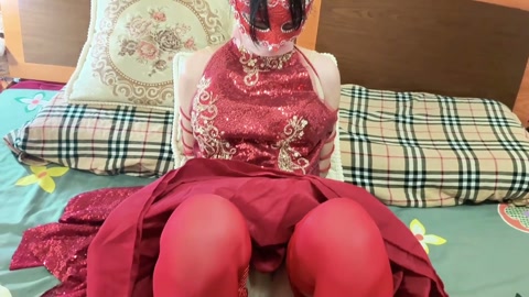晓森妹妹中式婚服红色丝袜的五花分腿td放置 第8张