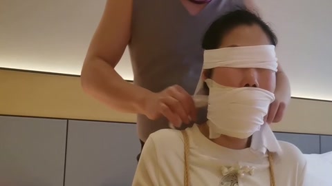 紧缚 江南小M 严密堵嘴 口罩围巾 多重 蒙面 第8张