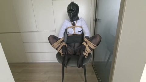 ◤纯享版ZX游戏◢一次次绝命挣扎，昏迷后失禁量大得可怕，乳胶头套✙防毒面具负压袋负压瓶✙真空袋✙皮革... 第9张