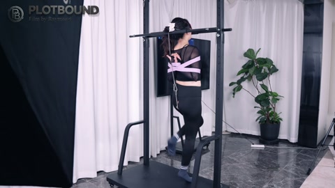 Hardness Bondage Fitness（第一集）硬核强制踮脚训练（钢管卡嘴G钩电击胸垫） 第9张