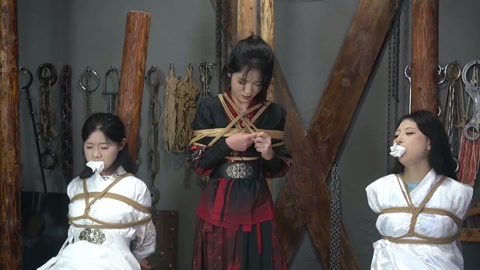 定制女神捕之白莲教（第二集）两个女侠和女神捕中了埋伏一起被擒，三女被捆绑堵嘴押到县衙，受到各种拷问 第10张