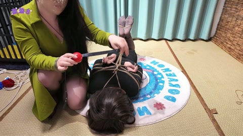 伪娘小姐姐绳缚直播vlog 第二弹 驷马、口球堵嘴、玩弄、捆绑 、捆起来直播展示玩弄 第11张