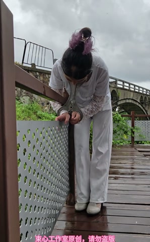 星尘贞操带套装，12厘米高跟靴，后手套，口球，头笼，颈手枷，户外两部曲 第11张