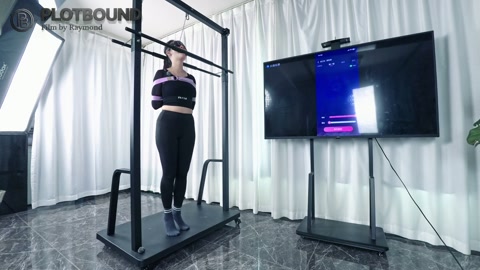 Hardness Bondage Fitness（第一集）硬核强制踮脚训练（钢管卡嘴G钩电击胸垫） 第11张