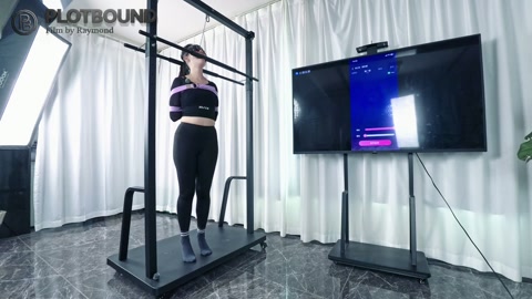 Hardness Bondage Fitness（第一集）硬核强制踮脚训练（钢管卡嘴G钩电击胸垫） 第12张